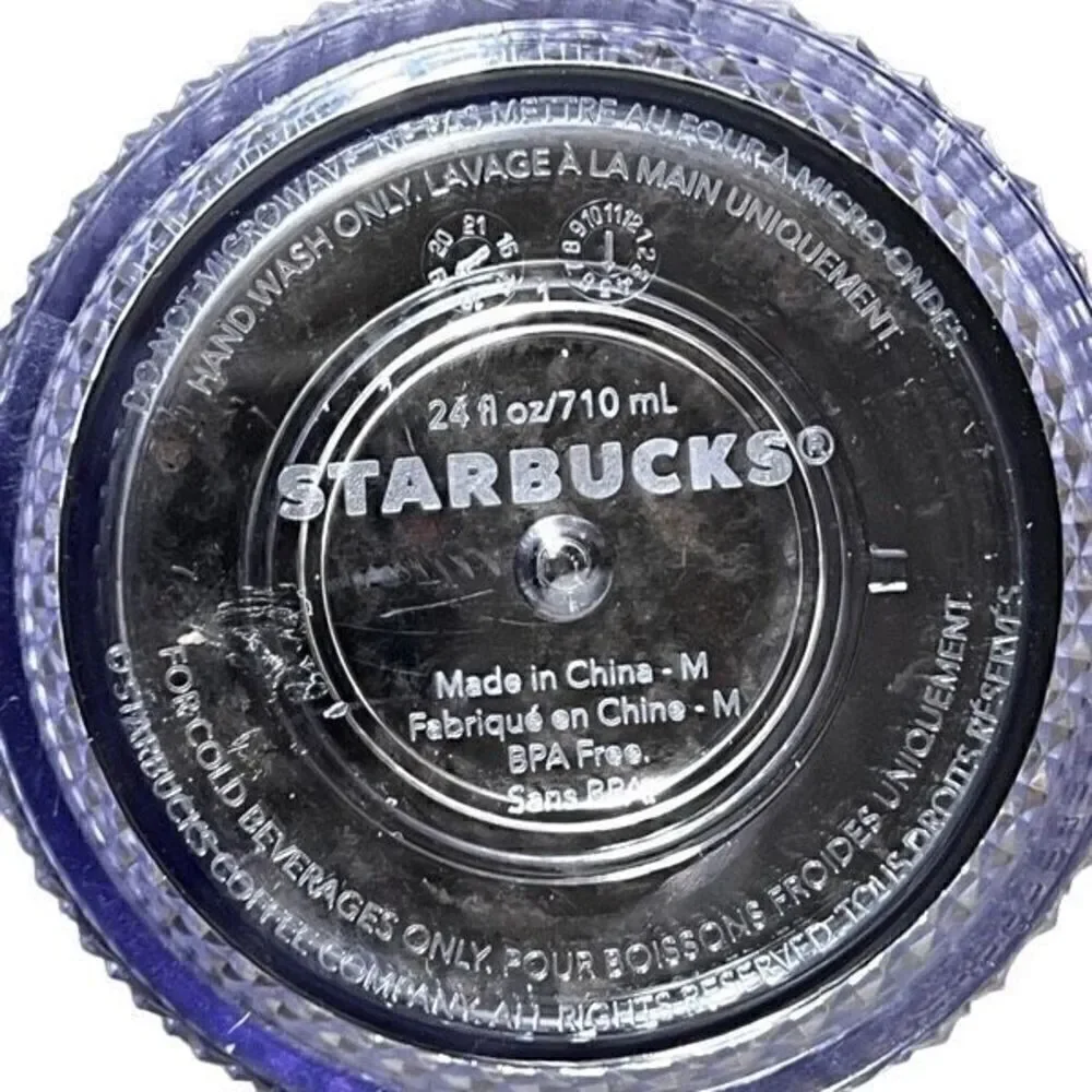 Starbucks 2023 Unicorn Silver Studded Bling Venti Cold Cup Tumbler with Straw